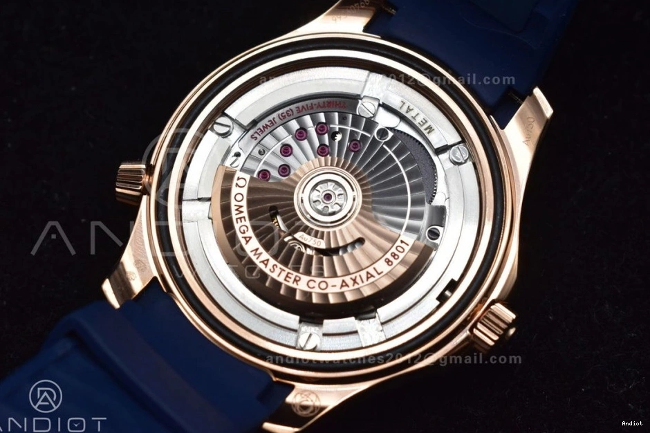 Best Seamaster Ceramic A8800 Blue VSF RG Diver 300M 1:1 Bracelet Blue On SS Dial SS Edition 1217